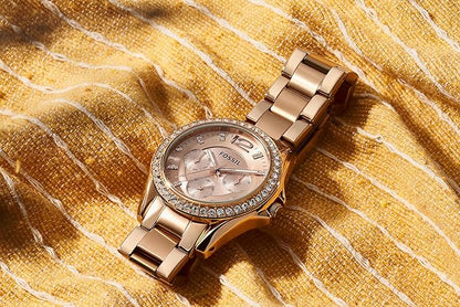 Fossil Women's Riley Quartz Stainless Steel Multifunction Watch